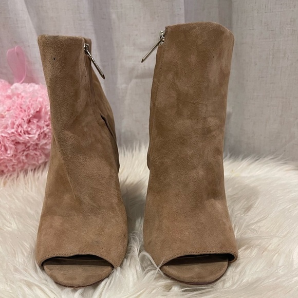 Sam Edelman Suede Open Toe Booties Size 6.5 - Picture 2 of 8